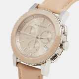 Buy Shop Burberry Chronograph Rose Gold Dial Beige Leather Strap Watch for Women - BU9704 USA Online