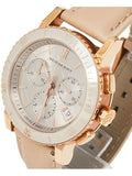 Buy Shop Burberry Chronograph Rose Gold Dial Beige Leather Strap Watch for Women - BU9704 USA Online