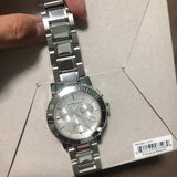 Buy Shop Burberry City Chronograph White Dial Silver Steel Strap Watch For Women - BU9700 USA Online