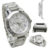 Buy Shop Burberry City Chronograph White Dial Silver Steel Strap Watch For Women - BU9700 USA Online