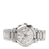 Buy Shop Burberry City Chronograph White Dial Silver Steel Strap Watch For Women - BU9700 USA Online