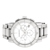 Buy Shop Burberry City Chronograph White Dial Silver Steel Strap Watch For Women - BU9700 USA Online