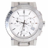 Buy Shop Burberry City Chronograph White Dial Silver Steel Strap Watch For Women - BU9700 USA Online