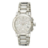 Buy Shop Burberry City Chronograph White Dial Silver Steel Strap Watch For Women - BU9700 USA Online
