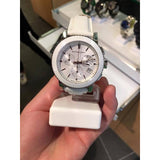 Buy Shop Burberry City Chronograph White Dial White Leather Strap Watch For Women - BU9701 USA Online