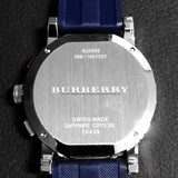 Buy Shop Burberry City Sport Chronograph White Dial Blue Rubber Strap Watch For Men - BU9808 USA Online