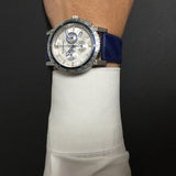 Buy Shop Burberry City Sport Chronograph White Dial Blue Rubber Strap Watch For Men - BU9808 USA Online