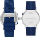 Buy Shop Burberry City Sport Chronograph White Dial Blue Rubber Strap Watch For Men - BU9808 USA Online