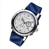 Buy Shop Burberry City Sport Chronograph White Dial Blue Rubber Strap Watch For Men - BU9808 USA Online