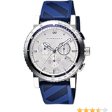 Buy Shop Burberry City Sport Chronograph White Dial Blue Rubber Strap Watch For Men - BU9808 USA Online