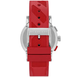 Buy Shop Burberry City Sport Chronograph White Dial Red Rubber Strap Watch For Men - BU9809 USA Online