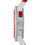 Buy Shop Burberry City Sport Chronograph White Dial Red Rubber Strap Watch For Men - BU9809 USA Online