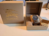 Buy Shop Burberry Classic Blue Dial Silver Steel Strap Watch for Men - BU10007 USA Online