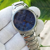 Buy Shop Burberry Classic Blue Dial Silver Steel Strap Watch for Men - BU10007 USA Online