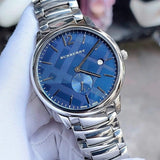 Buy Shop Burberry Classic Blue Dial Silver Steel Strap Watch for Men - BU10007 USA Online