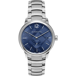 Buy Shop Burberry Classic Blue Dial Silver Steel Strap Watch for Men - BU10007 USA Online