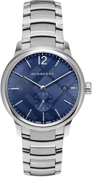 Buy Shop Burberry Classic Blue Dial Silver Steel Strap Watch for Men - BU10007 USA Online