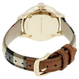 Buy Shop Burberry Classic Champagne Gold Dial Horseferry Leather Strap Watch for Women - BU10104 USA Online