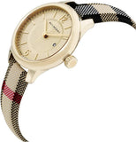 Buy Shop Burberry Classic Champagne Gold Dial Horseferry Leather Strap Watch for Women - BU10104 USA Online