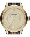 Buy Shop Burberry Classic Champagne Gold Dial Horseferry Leather Strap Watch for Women - BU10104 USA Online