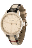 Buy Shop Burberry Classic Champagne Gold Dial Horseferry Leather Strap Watch for Women - BU10104 USA Online