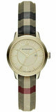 Buy Shop Burberry Classic Champagne Gold Dial Horseferry Leather Strap Watch for Women - BU10104 USA Online