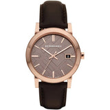 Buy Shop Burberry Classic Quartz Brown Dial Brown Leather Strap Watch for Men - BU9013 USA Online