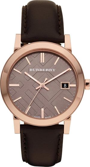 Buy Shop Burberry Classic Quartz Brown Dial Brown Leather Strap Watch for Men - BU9013 USA Online