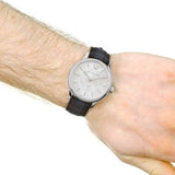 Buy Shop Burberry Classic Round Cream Dial Black Leather Strap Watch for Men - BU10008 USA Online