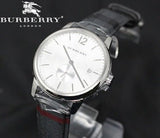Buy Shop Burberry Classic Round Cream Dial Black Leather Strap Watch for Men - BU10008 USA Online