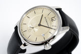 Buy Shop Burberry Classic Round Cream Dial Black Leather Strap Watch for Men - BU10008 USA Online