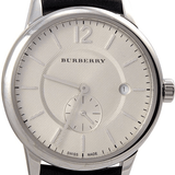 Buy Shop Burberry Classic Round Cream Dial Black Leather Strap Watch for Men - BU10008 USA Online