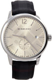 Buy Shop Burberry Classic Round Cream Dial Black Leather Strap Watch for Men - BU10008 USA Online