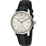 Buy Shop Burberry Classic Round Cream Dial Black Leather Strap Watch for Men - BU10008 USA Online