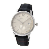 Buy Shop Burberry Classic Round Cream Dial Black Leather Strap Watch for Men - BU10008 USA Online
