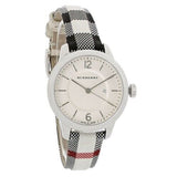 Buy Shop Burberry Classic Stone Silver Dial Horseberry Black Leather Strap Watch for Women - BU10103 USA Online