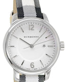 Buy Shop Burberry Classic Stone Silver Dial Horseberry Black Leather Strap Watch for Women - BU10103 USA Online