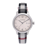 Buy Shop Burberry Classic Stone Silver Dial Horseberry Black Leather Strap Watch for Women - BU10103 USA Online