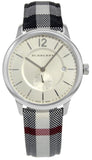 Buy Shop Burberry Classic Stone Silver Dial Horseberry Black Leather Strap Watch for Women - BU10103 USA Online