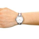 Burberry Classic Stone Silver Dial Horseberry Black Leather Strap Watch for Women - BU10103