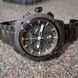 Buy Shop Burberry Endurance Chronograph Quartz Black Dial Black Steel Strap Watch For Men - BU9801 USA Online
