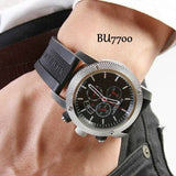 Buy Shop Burberry Endurance Sport Chronograph Black Dial Black Rubber Strap Watch for Men - BU7700 USA Online