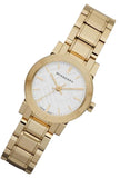 Burberry Heritage White Dial Gold Steel Strap Watch for Women - BU9203