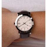 Buy Shop Burberry Heritage Beige Dial Brown Leather Strap Watch for Men - BU1777 USA Online