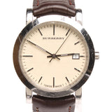 Buy Shop Burberry Heritage Beige Dial Brown Leather Strap Watch for Men - BU1777 USA Online