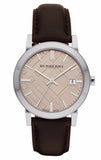 Buy Shop Burberry Heritage Beige Dial Brown Leather Strap Watch for Men - BU1777 USA Online