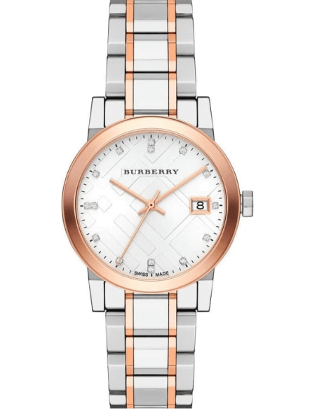 Buy Shop Burberry The City Silver Dial Two Tone Steel Strap Watch for Women - BU9214 USA Online