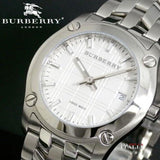 Buy Shop Burberry Heritage Check White Dial Silver Steel Strap Watch for Women - BU1853 USA Online