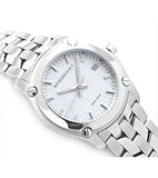 Buy Shop Burberry Heritage Check White Dial Silver Steel Strap Watch for Women - BU1853 USA Online