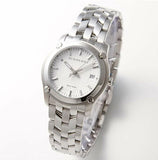 Buy Shop Burberry Heritage Check White Dial Silver Steel Strap Watch for Women - BU1853 USA Online